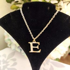 E letter necklace